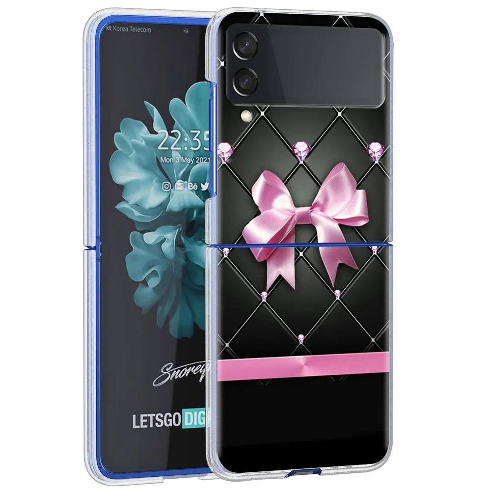 Transparent Luxury Love Bow Hard Phone Case Cover - Clear PC Design
