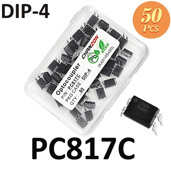 광학 절연 IC 칩, PC817 PC817C 817 817C EL817 5v 옵토커플러 FL817C PS817C DIP4 DIP 옵토 커플러, 신제품 및 오리지널, 50 개