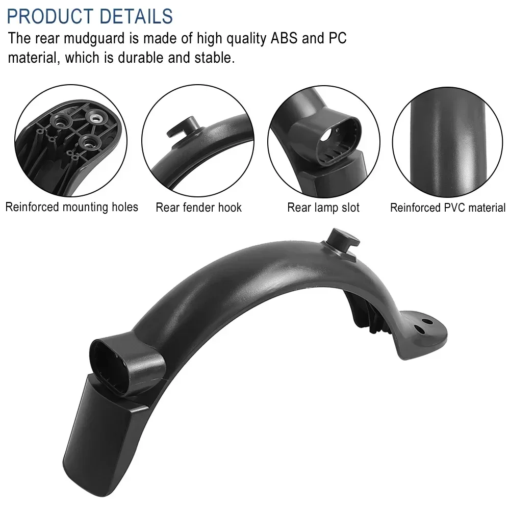 Tire Splash Carbon Fiber Fender Guard Halterung für Xiaomi Mi3 Pro Pro 2 Elektroroller Langlebige hintere Kotflügel-Rücklichtteile – Detail 20