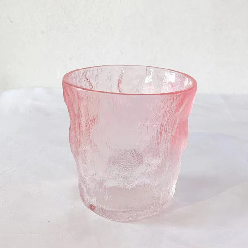 Drinkware Water Cup Drinking Bottle Thick Pink Ladies Wineglass Whisky Brandy Cup Ice Coffee Novel Crystal Female Glass