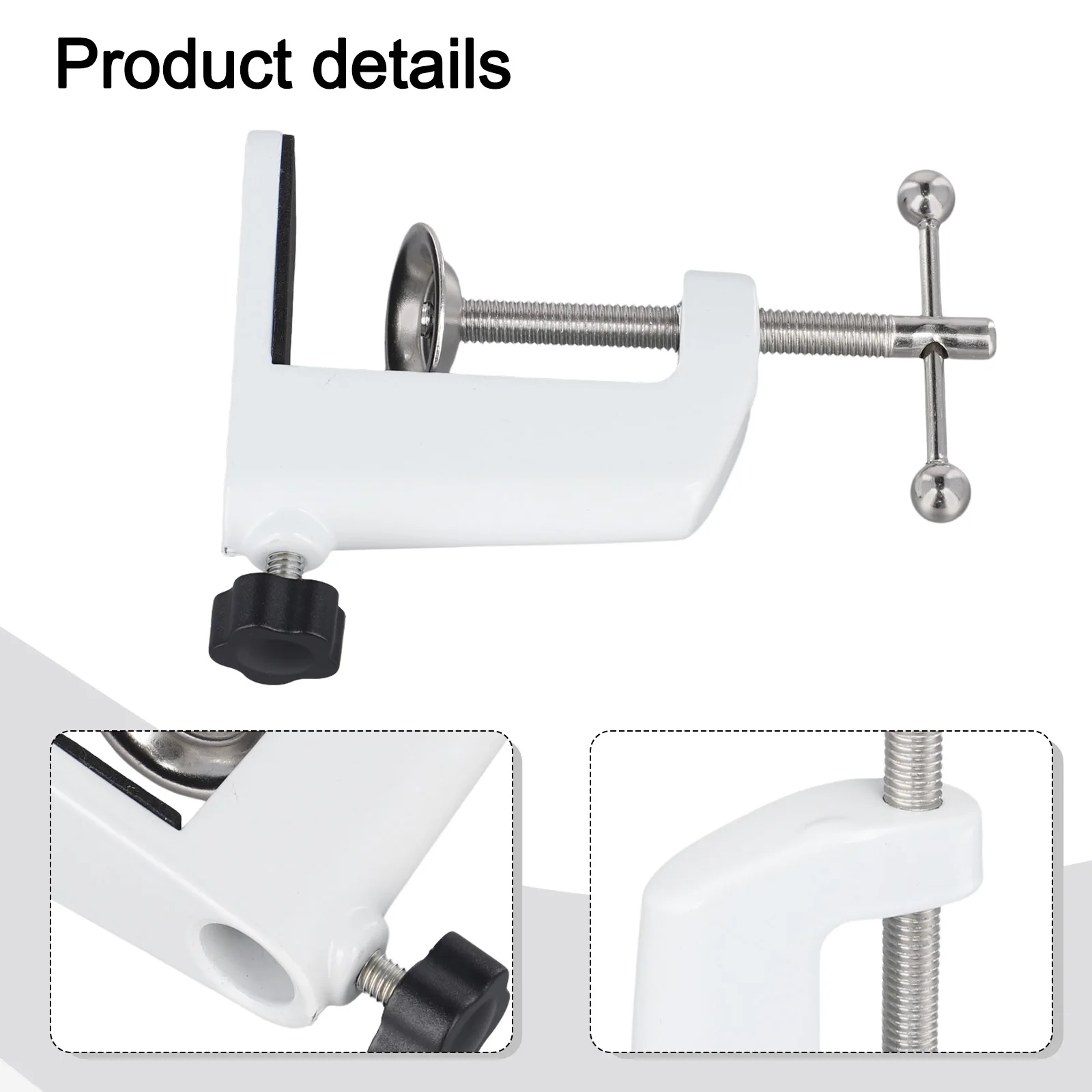 Desk Table Mount Clamp I-Shaped Fixed Clamp Bracket For Working Microphone Stands Replacement Part Desktop Clips 1pcs