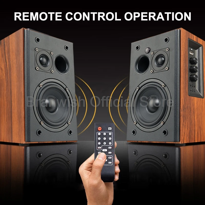 30W*2 4 Inch Bookshelf Speaker 2-Way Active Speaker 5.0 Bluetooth 6ohm HiFi Fever Monitor Audio Tweeter Home theater Sound Box