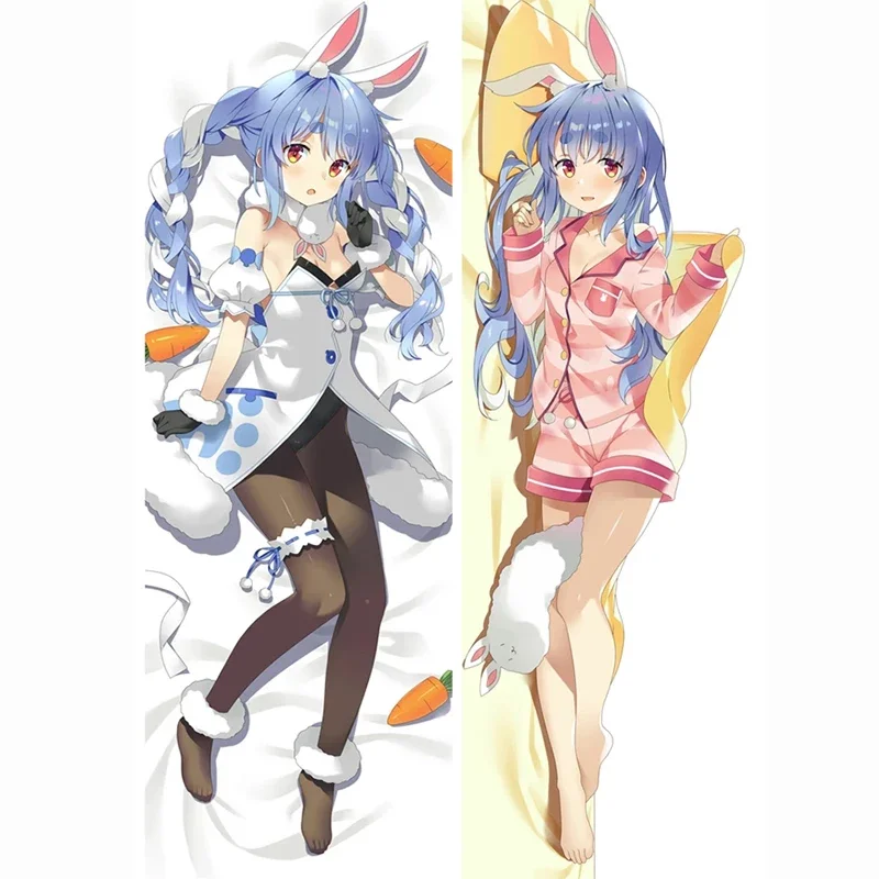 

60x180cm Anime Dakimakura Usada Pekora Pillow Case VTuber Hololive 2-sided Print Hugging Body Pillowcase Waifu Cushion Cover