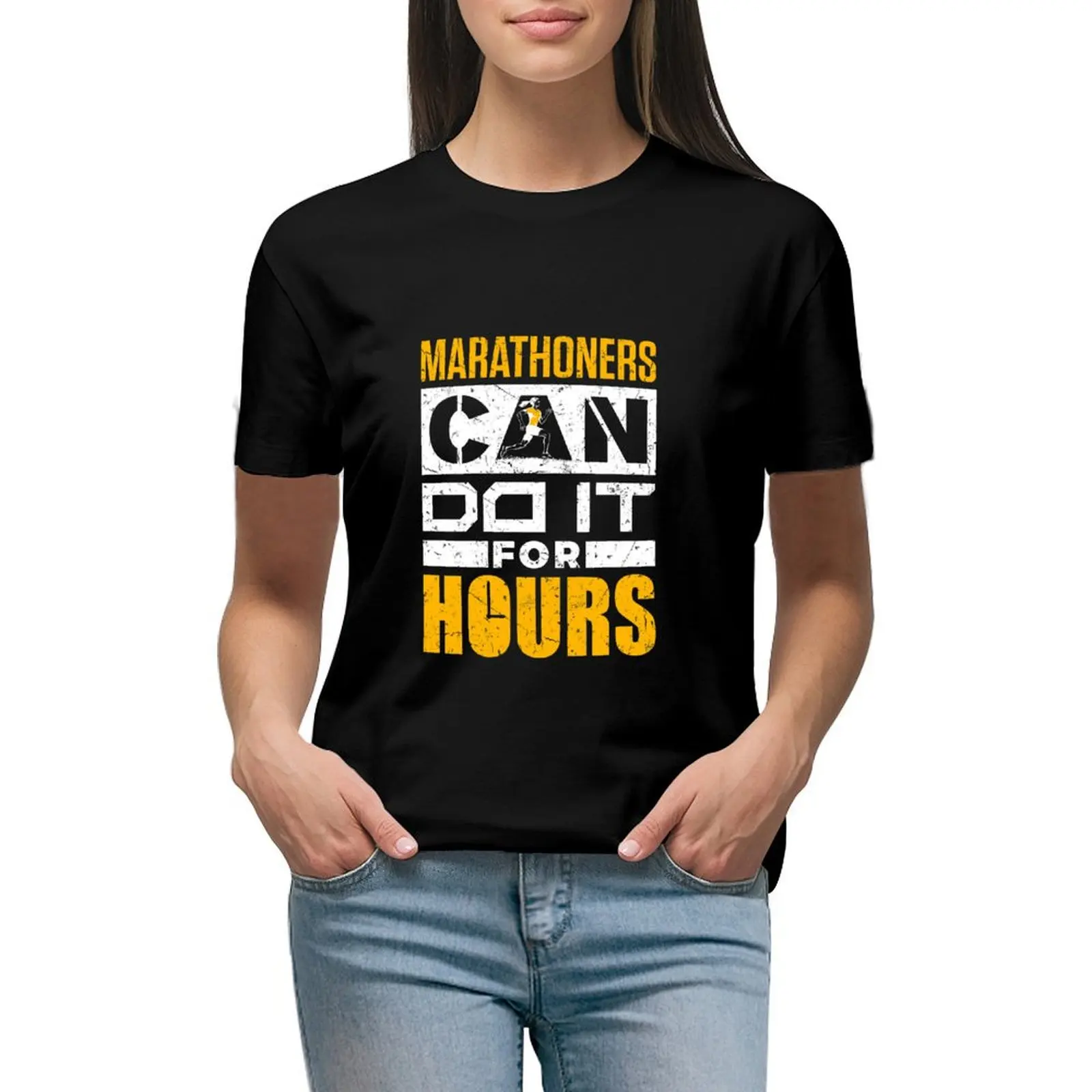 

Marathoners Can Do It For Hours Funny Marathon Runner Running T-shirt