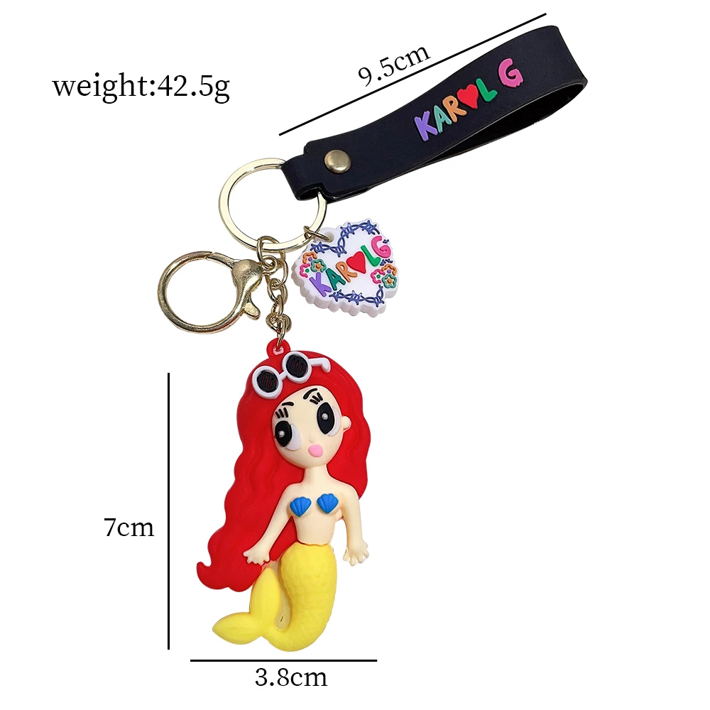 Kaloji female singer key chain action doll toy kawaii cartoon fashion doll key ring car bag pendant gift