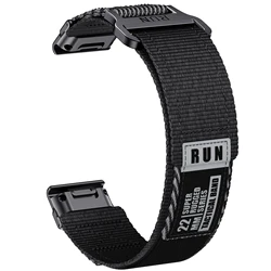 Premium QuickFit Strap: Stylish 22mm/26mm Wide Replacement Bracelet - 22mm (Black Grey)