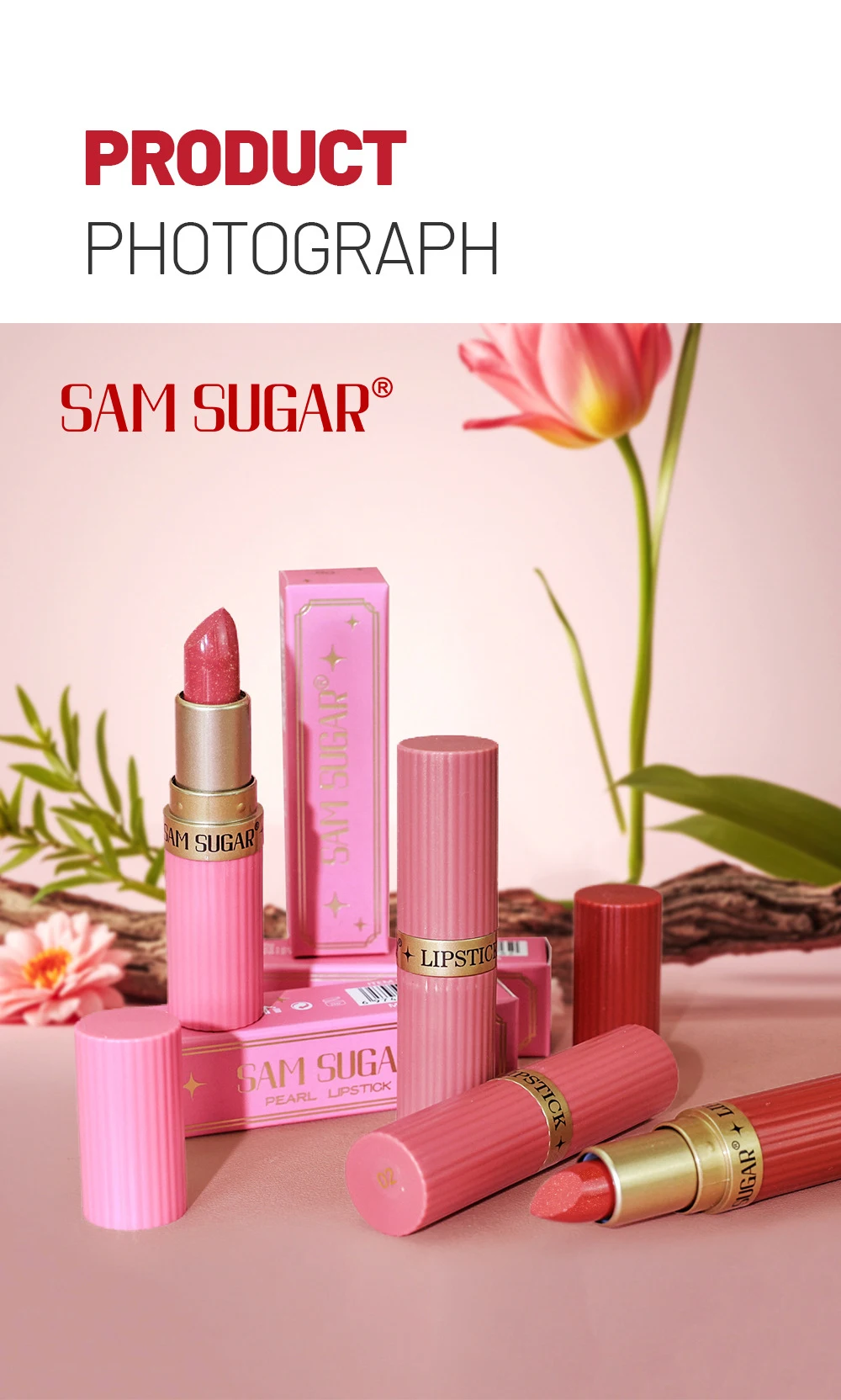 Brown Pearlescent Lipstick Waterproof Glitter Metallic Lip Gloss_voghion.com