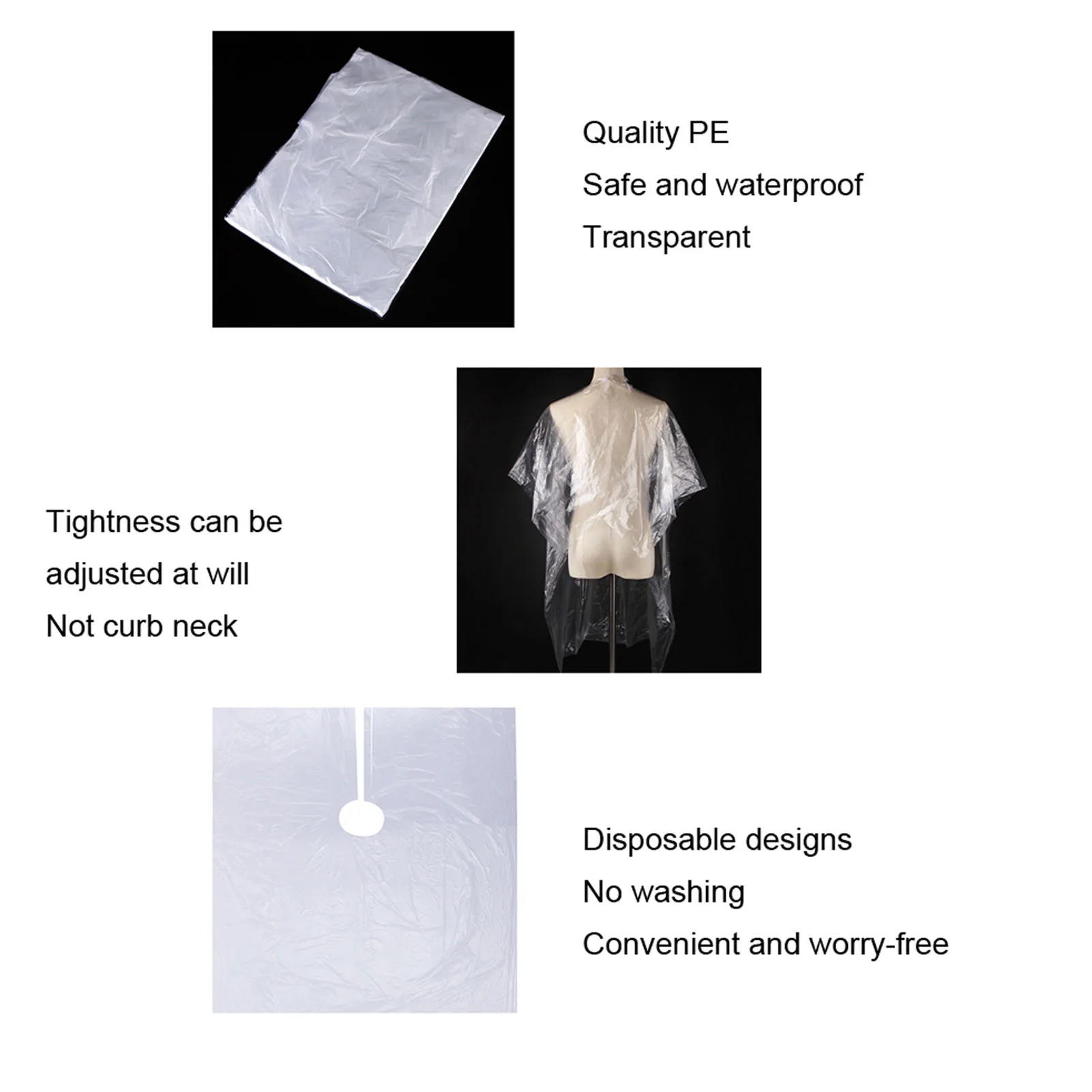50pcs Disposable Hair Cutting Dyeing Apron Waterproof Hairdressing Gown Cape 92 x 130cm Hair Dyeing Apron Hairdressing Apron 4