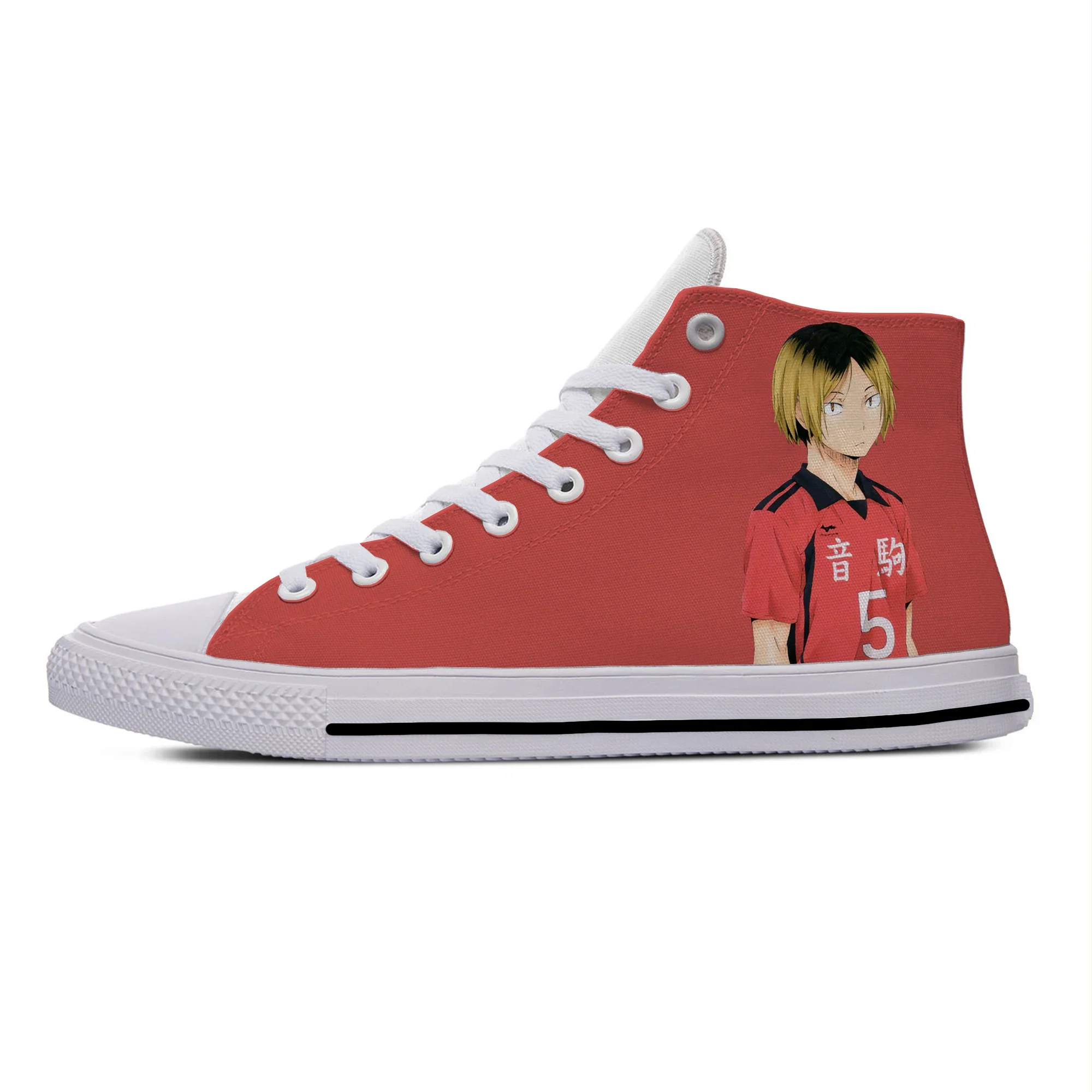 Hot Japanese Manga Haikyuu Kozume Kenma Kuroo Casual Cloth Shoes Lightweight Cool Men Women High Top Summer Classic Board Shoes
