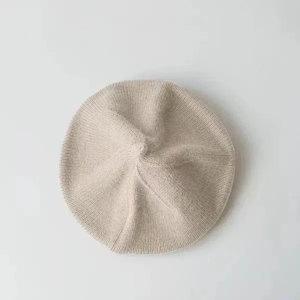 כובע ילדים מעוצב ברט גרסה קוריאנית לאביב ולסתיו לבנים ובנות תינוקות בצבעי סוכריות כובע מסריגה חמוד צייר צמר