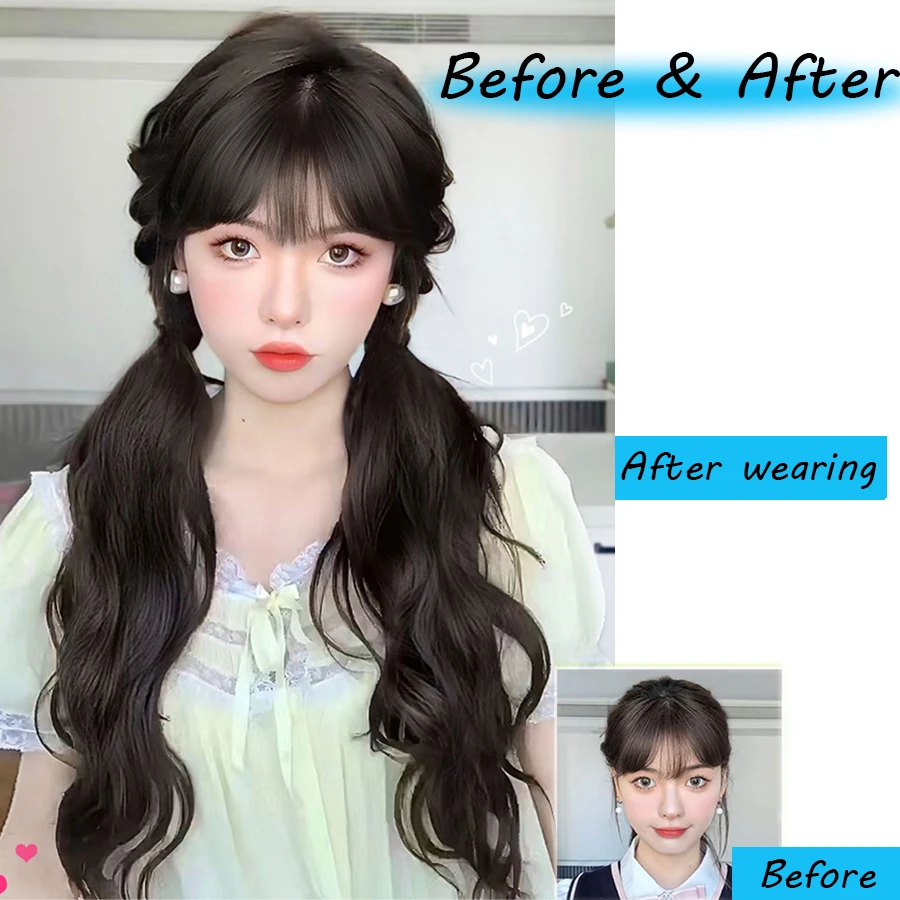 Synthetic Ponytail women's rubber band ponytail Korean style big wavy hair simulation hair natural temperament ponytail