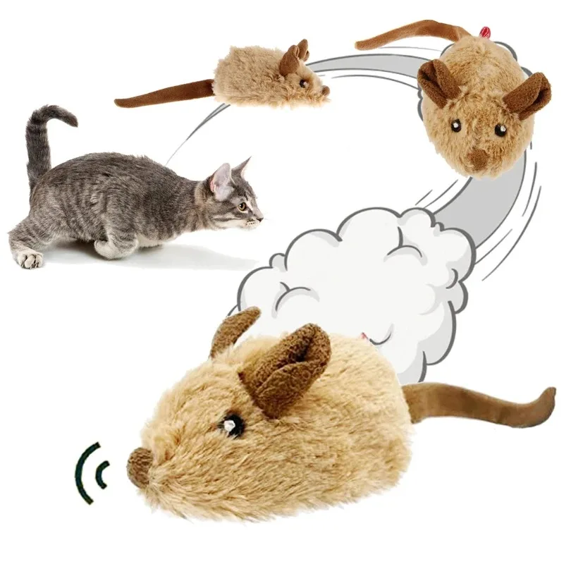 

Electric Automatic Mouse Cat Toys Smart Sensing Toys For Pet Cats Dogs Interactive Chasing Hunting Plush Toys