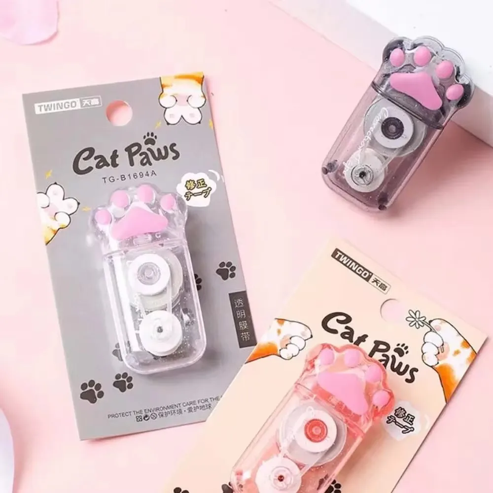 Correction Tape 3PCS TWINGO 6M Cartoon Cat Claw Correction Tape Quick to Clean and Easy to Use Suitable for Writing Office