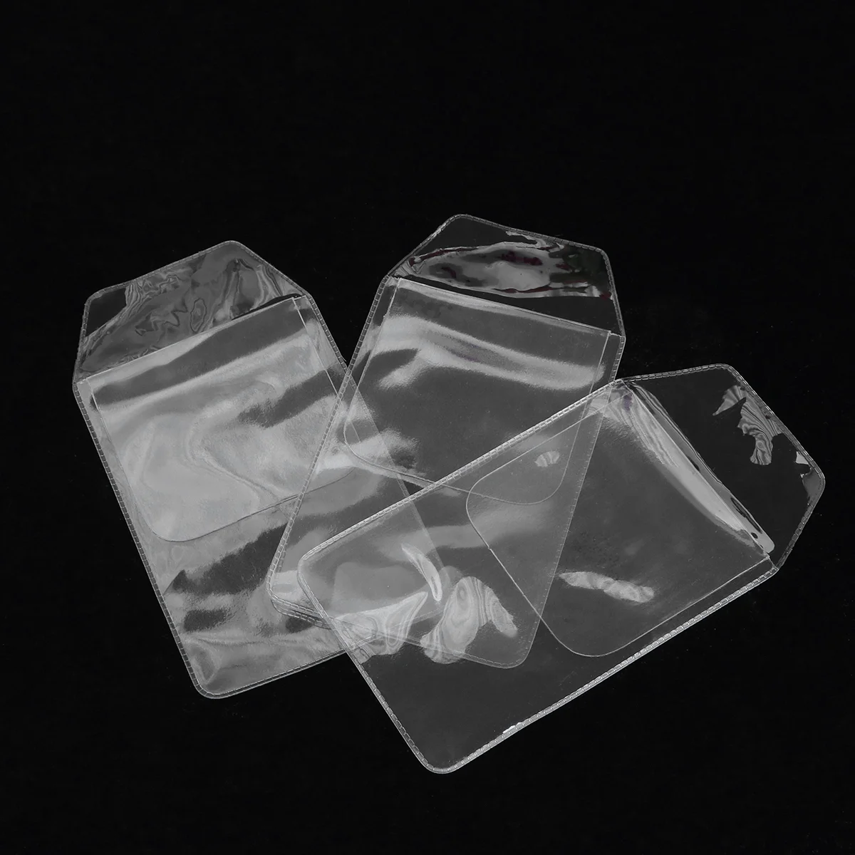 

10 Pcs PVC Waterproof Trapezoid Pen Protector Pen Bag Practical Pen Pouch Inserted Leak-Proof Pocket Protector (Transparent)