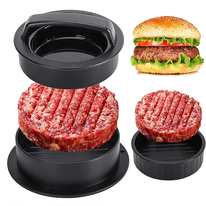 3 in 1 Non-Stick Hamburger Press Patty Maker For Stuffed Burgers