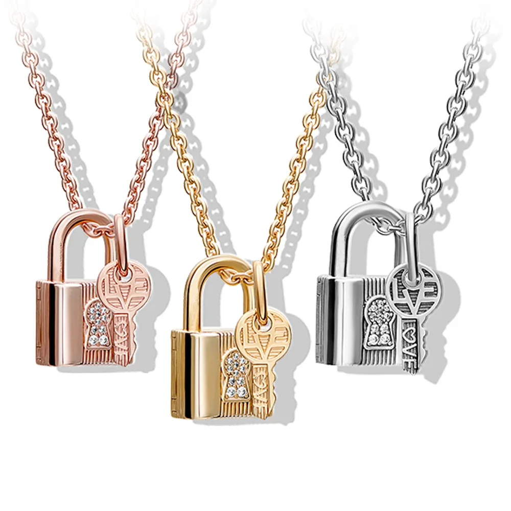 Nouveau pendentif de clé en argent Sterling 2022 pour femmes, breloque, pendentif, bijou fin, cadeau, 925