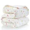12 Layers Muslin Cotton 110X110CM Baby Blanket Super Thick Newborn Swaddling Autumn Baby Swaddle Bedding Quilt Receiving Blanket 6