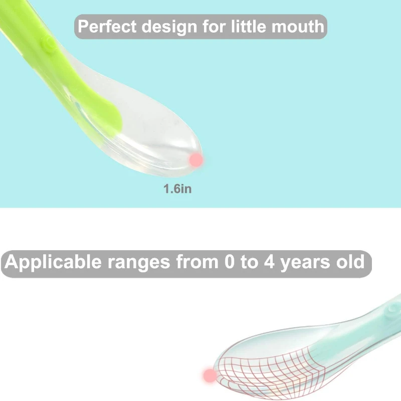 Baby Tableware Set Baby Silicone Soft Spoons Children's Training Utensils Baby Feeding Soft Complementary Food First Stage Cutlery
