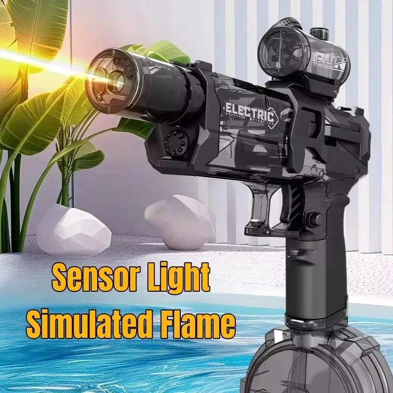 Children's simulated flame electric water gun indoor swimming pool outdoor beach automatic induction light
