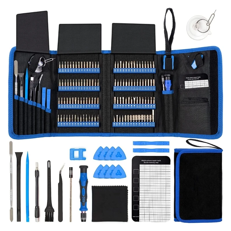 

142 in 1 Universal Precision Screwdriver Set With 120 Bits Magnetic Repair Tool Kits for Mobile Phone Computer Laptop