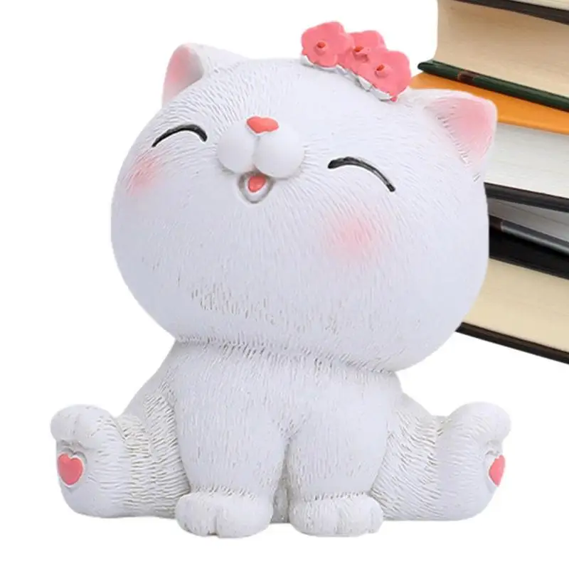 

Cat Dashboard Decoration Resin Mini Cat Decorations Adorable Car Decoration Cat Party FavorsLandscape Ornament Cupcake