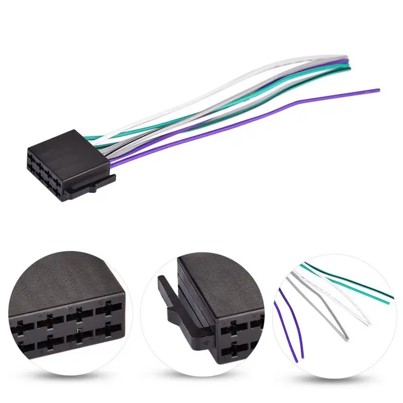 Universal 2 Din Car Radio MP 5 Accessories Power Cable Cord For Car Radio Audio Power Wiring Harness MP 5 Player Cable