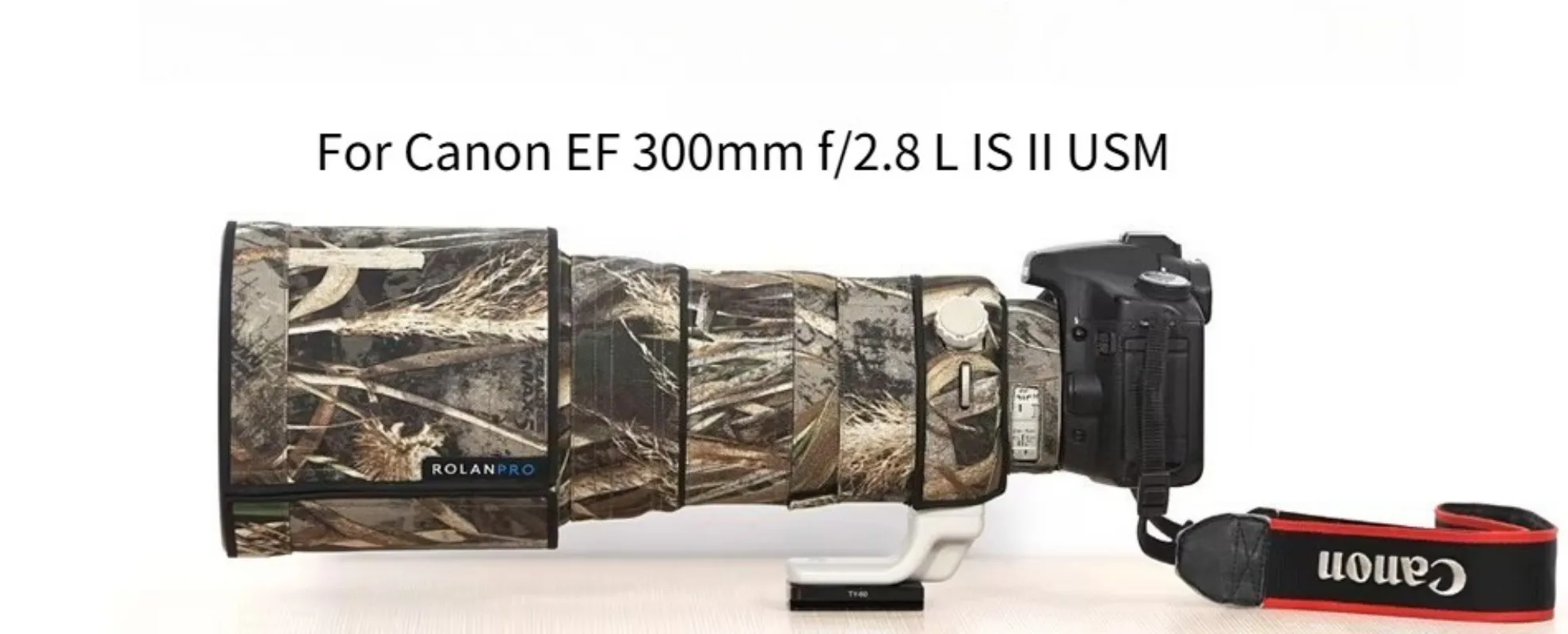 롤란프로 캐논 EF 300mm f/2.8 L IS II USM 렌즈 코트 레인커버 렌즈 보호 슬리브 총기 케이스 카메라 렌즈 커버 카모플라주