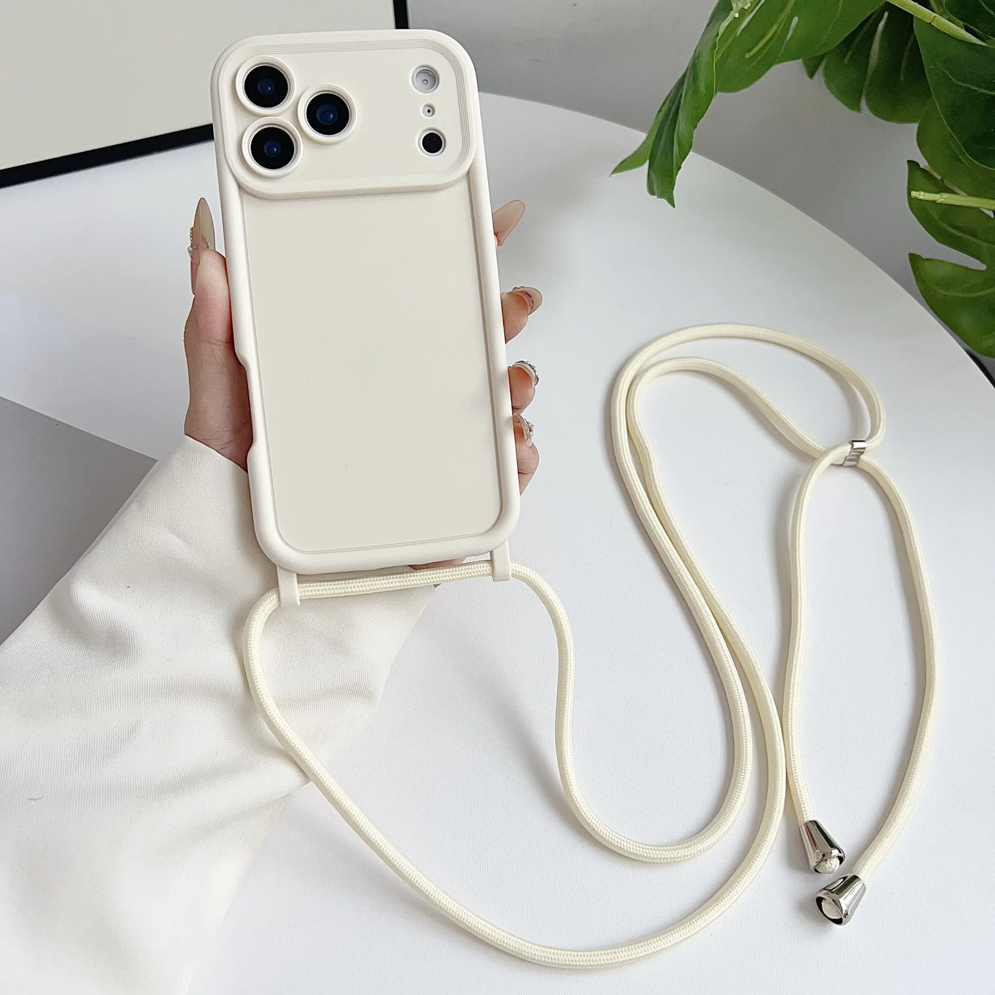 Premium Shockproof Phone Case with Crossbody Lanyard and Camera Protection