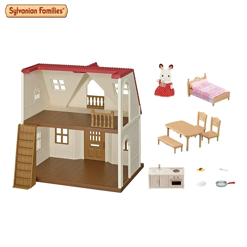 Authentic Sylvanian Families Anime Character Simulation Playhouse Toy Room Decoration Toy Christmas Gift 4
