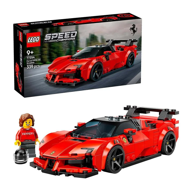 LEGO Building Blocks Super Racing Series 77254 Ferrari SF90 XX Stradale Sports Car Boys Puzzle Building Blocks Toy Gift