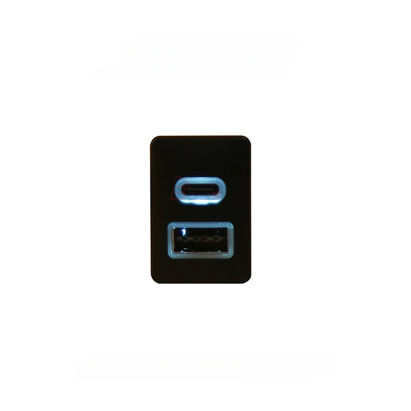 Fit Für Toyota neue auto USB ladegerät PD schnelle ladegerät QC 3,0 dual schnelle ladegerät TYP C adapter taste – Detail 3
