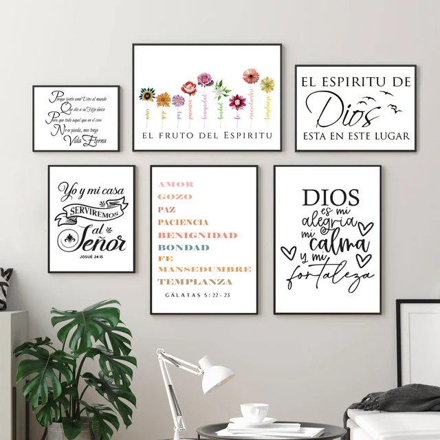 Salmo 91 En Espanol Wall Decor - Psalm 91 Cuadro - Christian Wall