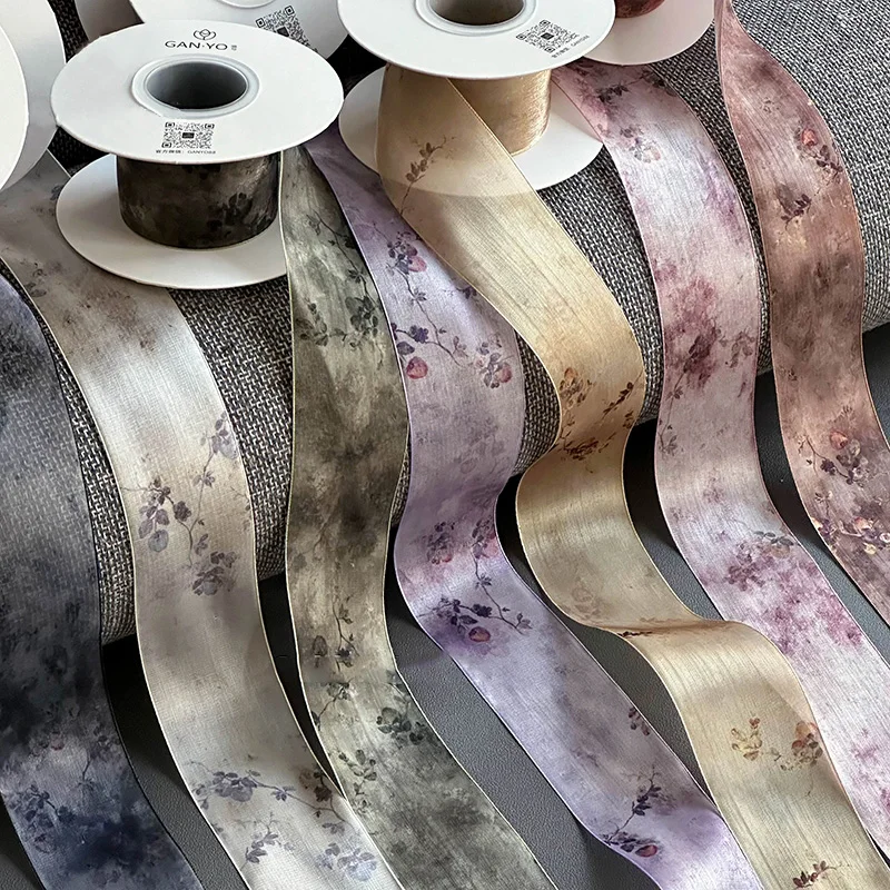 10 yards Chinesische Gedruckt Satin Band DIY Hanfu Gürtel Zubehör Retro Alten Stil Lange Band Seide Schal Stirnband Nähen stoff – Detail 5