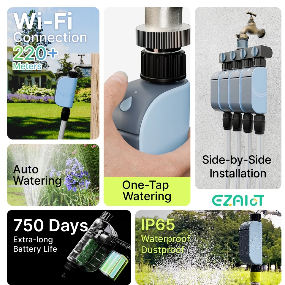 รูปสินค้า ตัวตั้งเวลาควบคุมการรดน้ำอัจฉริยะ WiFi สำหรับสวนและไร่นา