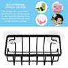 Home With Hook Draining Durable Soap Black Kitchen Sink Scrubber Countertop Sponge Holder Hollowed Suction Cup Caddy Organizer 5