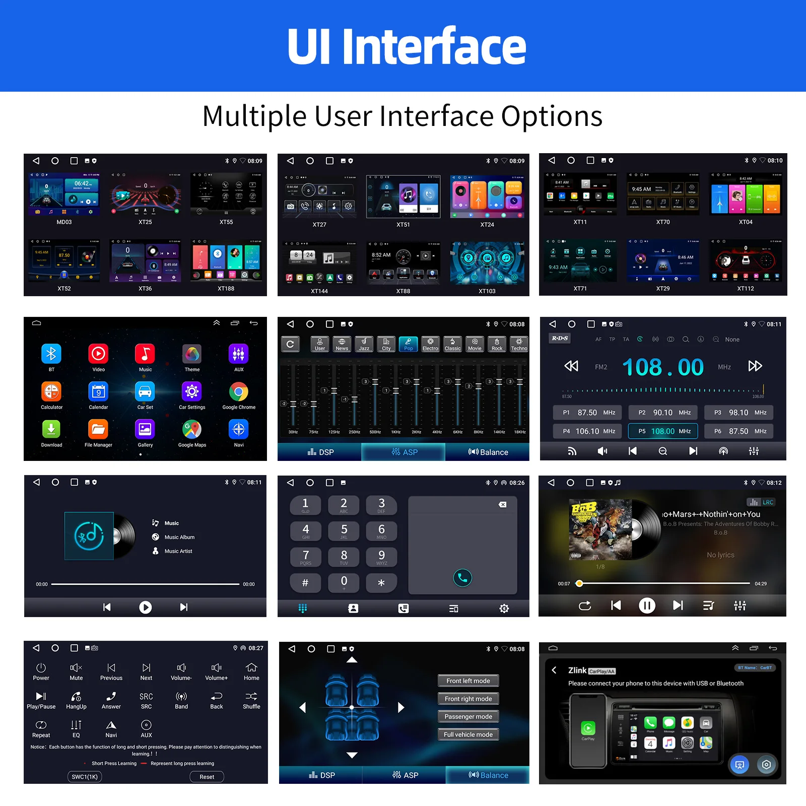 Universal Autoradio ESSGOO Android15 7" 4+64 GB Manuell Retraktil Ausziehbar Klappbarer Touchscreen 1DIN Wireless CarPlay GPS Navigation RDS WiFi FM Bluetooth Lenkradsteuerung Mirror Link Android Auto 2+64 GB USB Typ-C – Detail 7