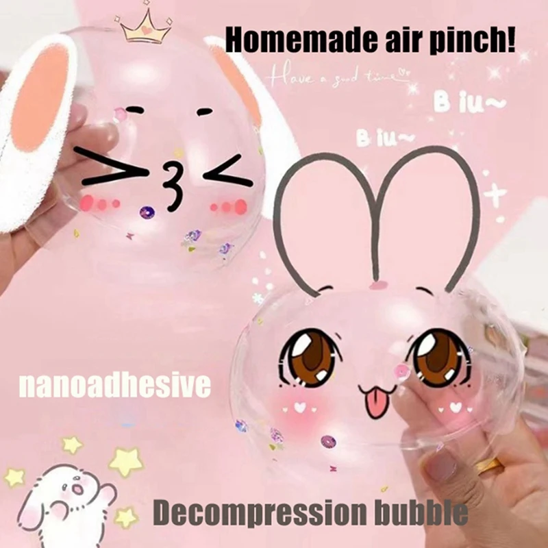 나노 접착제 반죽 DIY 버블 블로우 컬러 나노 테이프, 양면 스티커 볼 장난감 재료 패키지