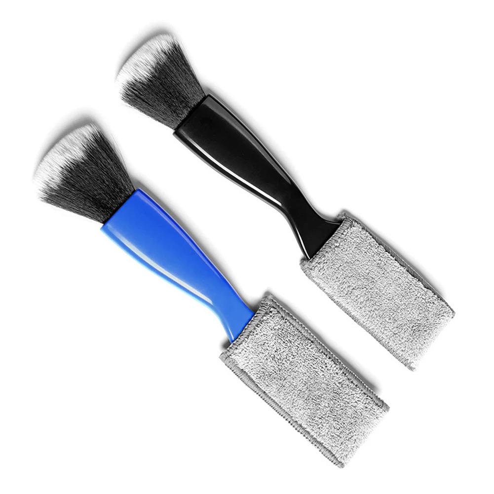 

1PCS Double Head Brush For Car Clean Soft Car Detailing Brush Detailing Interior Universal Adjustment Car Cleaning Tool