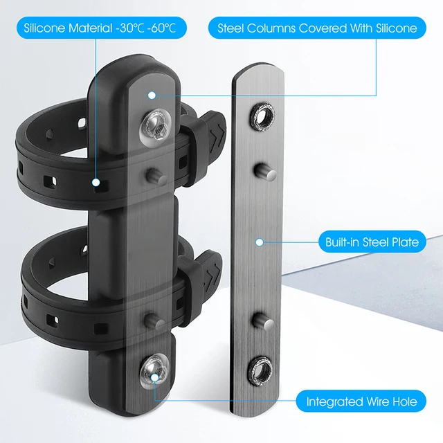Cycling Bottle Holder Adapter Silicone Gel Road MTB Bottle Cage Conversion Base Without Hole Installation Fixing Bike Bottle 2