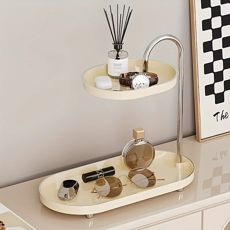 Light Luxury Bathroom Storage Rack Storage Rack Dressing Table Skin Care Products Entrance Desk Key Miscellaneous Storage Rack 6