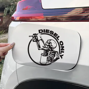 Pickup truck 13.5*13.5cm off-road truck skull gasoline cap stickers, decorative car stickers personalized customization 1