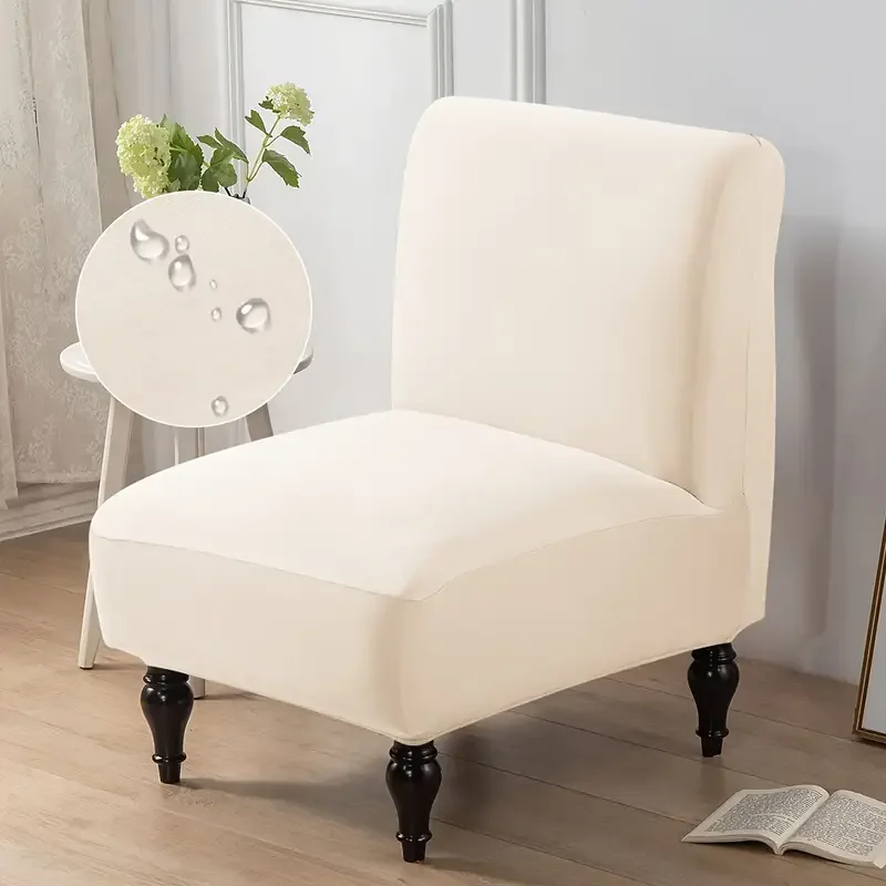 1pc Armless Chair Slipcovers Single Seat Accent Chair Covers Stretch Removable Furniture Protector Covers for Home Hotel Decor 3