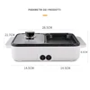 110V/220V 1200W 2 IN 1 Electric Hot Pot Cooker BBQ Grill Multicooker Electric BBQ Grill Non Stick Plate Barbecue Pan Cooking Pot 6
