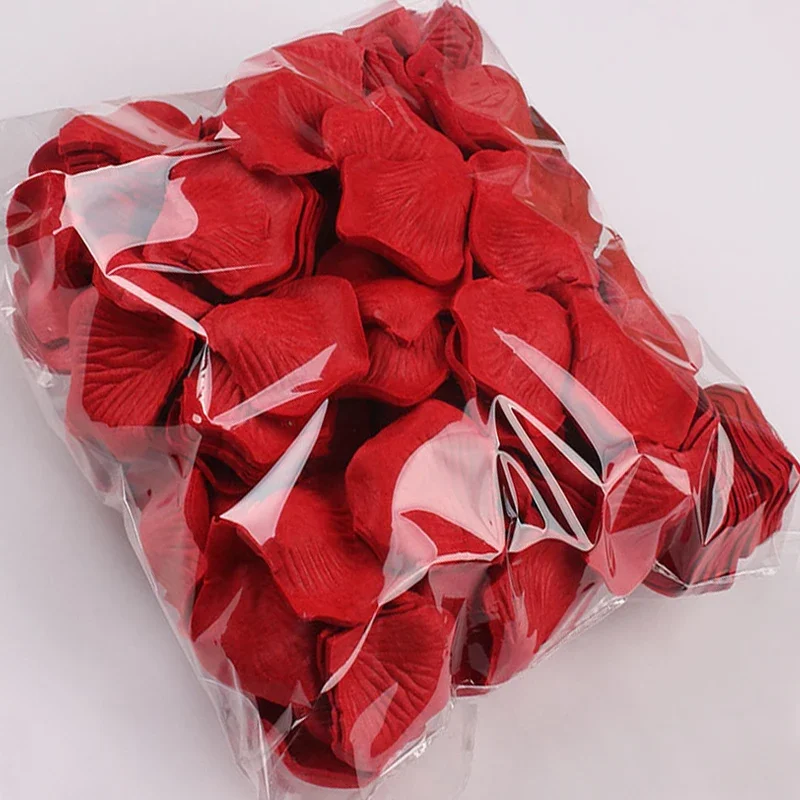 Artificial Rose Petals 1000Pcs For Valentines Day Wedding Party Decoration
