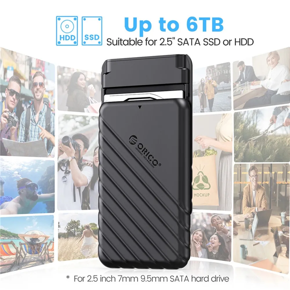 ORICO HDD Case 2.5'' SATA to USB 3.0 Hard Drive Enclosure for 2.5 Inch SSD Disk HDD Box 6TB Storage Case External HDD Enclosure - 4