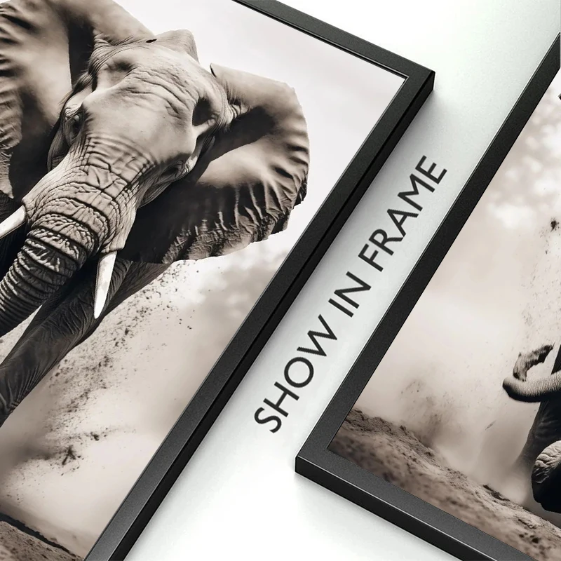 Monochrome Wildlife Canvas Art Prints