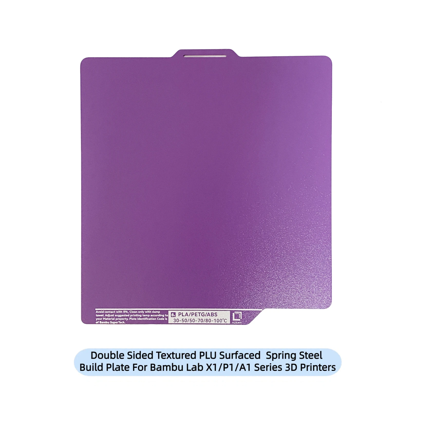 256mm Purple Plate For Bambu A1/P1P/P1S/X1C Double Sided