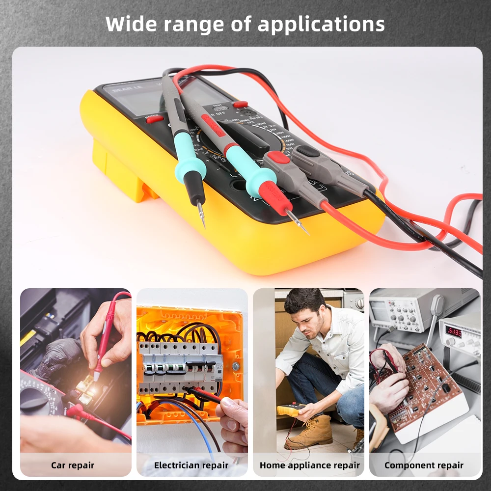 1 Pairs Lengthening 1000V 25A Silicone Test Lead High-precision Measurement Multimeter Probe Test Pin Wire Pen multimeter probe