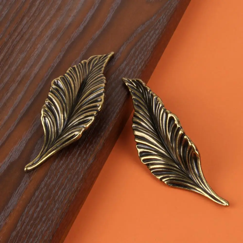 Aluminum Alloy Cabinet Knobs Handle Door Handles Drawer Pulls Cabinet Pull Knob Leaf Door Wardrobe Furniture