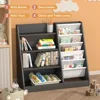 Montessori Kid Bookshelf Toddler Bookcase Cabinet Children Book Rack Display Toy Storage Organizer 4 Tier 5 Sling Deep Sleeves 3
